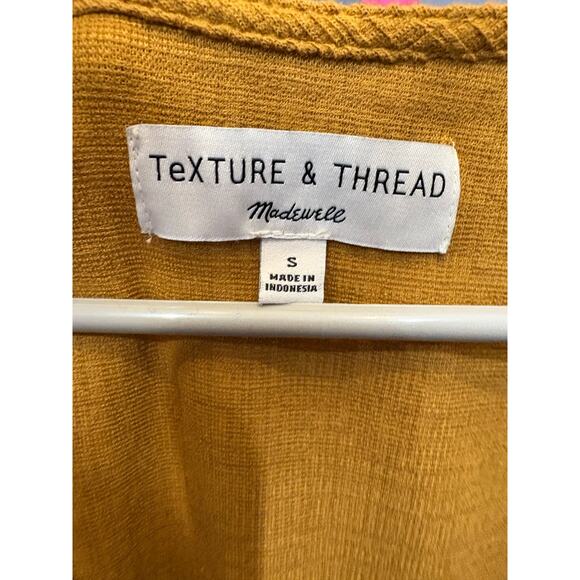 Madewell Texture & Thread Puff Sleeve Dress Sz S - Picture 6 of 6